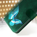 Pikkukuva 4 / 5: Kotelo Xiaomi Redmi Note 12 Wallet -keinonahkaiselle vihreälle, perhosmalli Grön