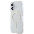 Miniatyrbillede 2 af 6: Coque til iPhone 16 Plus MagSafe med Glitrende Cirkel Guess Transparent Transparent