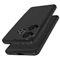 Miniatyrbillede 2 af 5: Taske til Xiaomi Poco F6 - AVIZAR - Silikone mat finish Soft Touch Sort - Halvstiv - Syntetisk - Blandet Svart