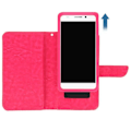 Miniatyrbild 4 av 4: Smartphone Plånboksfodral - AVIZAR - Universell - Ekoskinn - 6 Kortfickor - Fuschia fuchsia