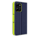 Miniatyrbillede 2 af 5: Etui til Motorola Moto G75 Portefeuille Læder Saffiano Fancy Mørkeblå Blå
