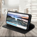 Miniatyrbillede 4 af 4: Huawei P30 Etui - Folio Cover - Ægte læder - Videostøtte - Sort - Semi-hård Svart