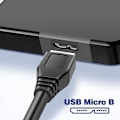 Miniatyrbillede 4 af 5: USB-kabel til Micro B 50 cm til hurtig og pålidelig overførsel af harddisk Akyga sort Svart