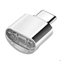 Miniatyrbillede 1 af 2: USB-C-adapter med micro SD/TF-kortlæser - opladning, overførsel, Sølv