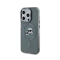 Miniatyrbillede 2 af 6: Coque til iPhone 15 Pro Max trykt IML K og CH kompatibel med MagSafe Karl Lagerfeld sort transparent Svart