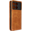 Pikkukuva 1 / 6: Kotelo Xiaomi Poco X6 Pro Wallet Stand Mosaic Pattern Camelille kastanj