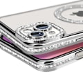 Pikkukuva 3 / 6: Coque Diamant voor iPhone 14 Plus MagSafe Contour Strass Argent Grå