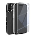 Pikkukuva 2 / 5: Suojauspaketti iPhone 16 pehmeälle kotelolle ja karkaistulle lasille Mayaxess Transparent Transparent