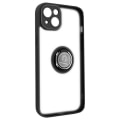 Miniatyrbillede 2 af 5: Bi-materiale iPhone 14 cover Metal Ring Video Support sort Svart