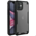 Miniatyrbild 5 av 5: Chockskydd för iPhone 11 Förstärkta hörn Matt anti-spår Svart Svart