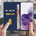 Miniatyrbild 3 av 4: Etui för Samsung Galaxy S20 - AVIZAR - Fullskydd - Silikongel - Stödfunktion - Kortfack Blå