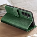 Miniatyrbild 4 av 6: Fodral till Samsung S24 - AVIZAR - Wallet Flip Video Support - Grön - Syntet - Klaff Grön