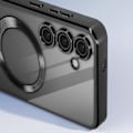 Miniatyrbillede 4 af 6: AVIZAR etui til Samsung S23 FE - Sort Chrome Contour Silikone - MagSafe - Integreret kamerabeskyttelse Svart