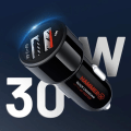 Miniatyrbillede 3 af 5: Lader til bil - HAMMER - 30W - 2x USB - Quick Charge 3.0 - Mediatek Pump Express Svart