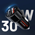 Pikkukuva 3 / 5: Auton laturi - HAMMER - 30W - 2x USB - Quick Charge 3.0 - Mediatek Pump Express Svart