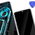Miniatyrbillede 4 af 4: Skærm til Realme 9i 5G LCD + Berøringsglas + Original Realme Sort chassis Svart