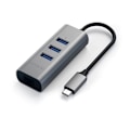 Miniatyrbillede 3 af 6: USB Hub - Satechi - USB-C 4 i 1 - Siderisk Grå - 3 USB-porte - RJ45 Ethernet-port