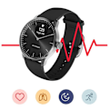 Miniatyrbillede 4 af 6: Connected Watch Health Monitoring Vandtæt 50m Autonomi 30 dage ScanWatch Light Withings Sort Svart