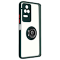 Miniatyrbillede 2 af 5: Xiaomi Poco F4 5G Case Bi-materiale Metal Ring Video Support grøn