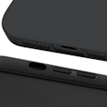 Pikkukuva 3 / 5: Kotelo iPhone 15 Prolle - KARL LAGERFELD - Kaksimateriaalinen nahkaefekti - Takaosa - Korotetut reunat - Musta Svart