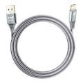 Miniatyrbild 1 av 6: USB till Lightning-kabel Nylonflätad 1,5 m Charge and Transfer LinQ Grå