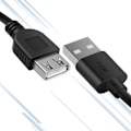 Miniatyrbillede 4 af 5: USB-forlængerkabel til hurtig dataoverførsel, 3m, Akyga, sort Svart