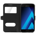 Pikkukuva 3 / 4: Suojus Samsung Galaxy A3 2017 Double Window Case Silicone Gel Shell -kuorelle - musta