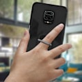 Miniatyrbillede 3 af 4: Stødabsorberende Cover - AVIZAR - Xiaomi Redmi Note 9 Pro Max/9 Pro/9S - Holdemekanisme - Sort Svart