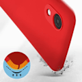 Pikkukuva 3 / 5: Suojakuori - Samsung - Galaxy A03 Core - Puolijäykkä silikoni - Soft-touch viimeistely - Punainen Röd