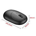 Miniatyrbillede 5 af 5: Trådløs Bluetooth-mus 1200DPI kompakt med bøjet design mat wiwu sort