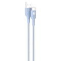 Miniatyrbillede 2 af 5: USB-A til USB-C kabel - BigBen - 1,2m - FastCharge 15W - 3A - Nylon Vævet Blå