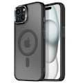 Miniatyrbillede 1 af 6: Coque MagSafe til iPhone 15 Plus og 14 Plus Mat Gennemsigtig Bag Kontur Sort Svart
