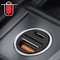 Miniatyrbillede 4 af 4: Lader Bil - Swissten - Nano - Ultra-kompakt - 30W - USB-C og USB Svart