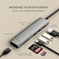 Pikkukuva 3 / 6: Satechi USB-C Slim Multiport 7-in-1 Ethernet 1Gbit Power Delivery 100W Harmaa