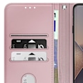 Pikkukuva 3 / 5: Hülle für Motorola Edge 60 Fusion und Edge 60 Geldbeutel 3D-Muster Rosen-Champagner Rosa