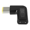 Pikkukuva 1 / 5: Lenovon USB-C neliöpistoke -lataussovitin Svart