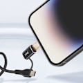 Miniatyrbillede 3 af 5: OTG USB til Lightning og USB-C Hurtig Dataoverførsel LinQ Sort