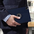 Miniatyrbillede 3 af 4: Étui iPad Pro 11 2020 - AVIZAR - 360° roterende tas - Hel beskyttelse - Blå - Unisex Blå