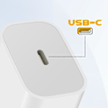 Miniatyrbillede 4 af 5: USB-C Strømadapter Power Delivery 20W Hurtigopladning Kompakt Format Inkax Hvid Vit