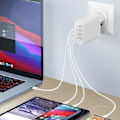 Miniatyrbild 4 av 6: Laddare Sektor GaN² 140W 3 USB C + USB - XTORM - Kompakt Format - Vit Vit
