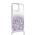 Pikkukuva 2 / 5: iPhone 11 Glitter-takakuori irrotettavalla hihnalla - Violetti Gradientti - AVIZAR - Pehmeä - Synteettinen - Sekoitettu Lila