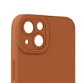 Miniatyrbild 2 av 6: Skal till iPhone 13 - AVIZAR - Matt silikon - Förstärkt kameraskydd - Brun kastanj