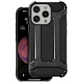 Miniatyrbillede 1 af 5: Cover til iPhone 16 Pro Max Hybrid Forstærkede Hjørner Anti-fald 1,8m Sort Svart