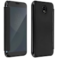 Miniatyrbillede 1 af 4: Etui - AVIZAR - Galaxy J3 2017 - Folio Cover - Gennemsigtig - Spejleffekt - Sort Svart