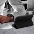 Miniatyrbillede 4 af 4: Étui Folio - AVIZAR - Galaxy A20e - Ægte Læder - Video Støtte - Kortlomme Sort Svart