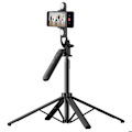 Miniatyrbild 1 av 6: Selfie Stativ för smartphones Dubbel LED Rotativ 360° wiwu Svart