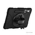 Miniatyrbillede 1 af 5: Etui til Galaxy Tab S9/S9 FE - EIGER - Fuld beskyttelse - 360° roterende håndtag Svart