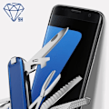 Pikkukuva 3 / 4: Kalvo Samsung S7:lle Edge Karkaistu lasi Vahvistetut reunat Kaareva Hardglass Max 3mk Musta