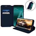 Miniatyrbillede 2 af 4: Hus til Samsung Galaxy A50 - AVIZAR - Folio tegnebogs etui - Øko-læder - Mørkeblå - Støttefunktion Midnattsblå
