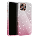 Miniatyrbild 1 av 5: Glitterfodral till iPhone 16 Pro - AVIZAR - Vit/Rosa Glamour Design - Stel - Glänsande - Glitter Rosa